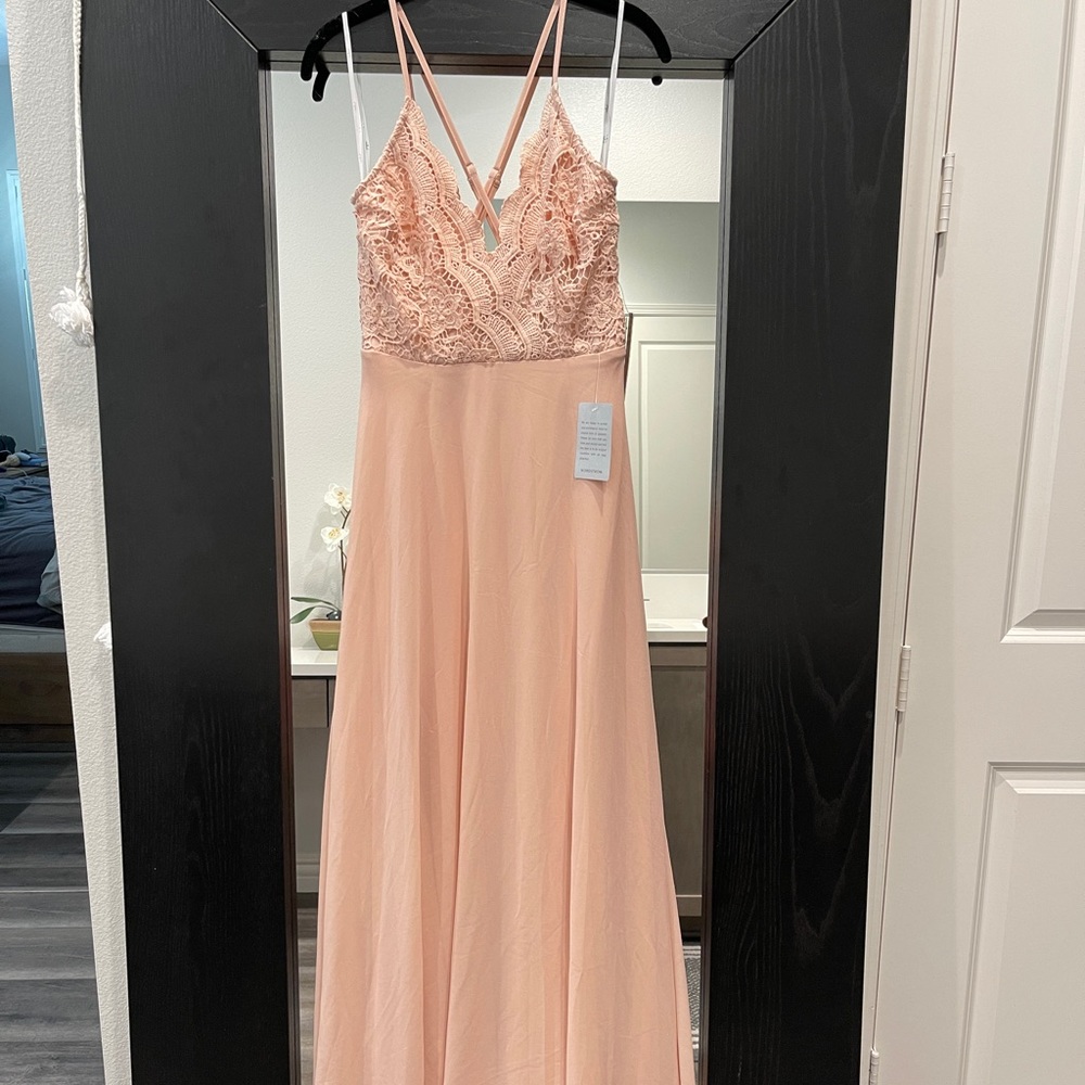 Lulus long prom bridesmaid dress